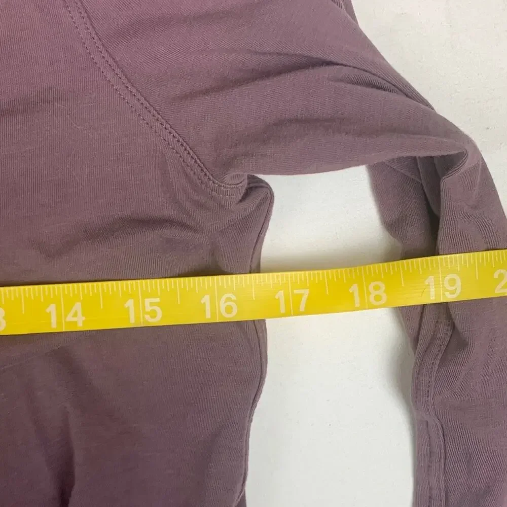 Lululemon size 6 wrap waist heather Purple Long-Sleeve Top athletic